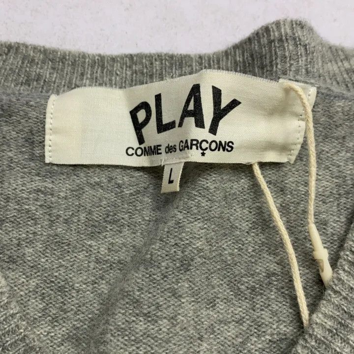 Comme des Garcons Comme des Garçons Play Gray Wool Sweater 0079 Size US L / EU 52-54 / 3 - 4 Thumbnail