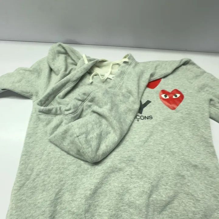 Comme des Garcons Comme des Garçons Gray Hooded Sweatshirt with Heart 0079 Size US L / EU 52-54 / 3 - 5 Thumbnail