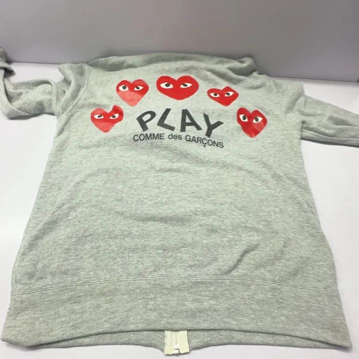 Comme des Garcons Comme des Garçons Gray Hooded Sweatshirt with Heart 0079 Size US L / EU 52-54 / 3 - 10 Thumbnail