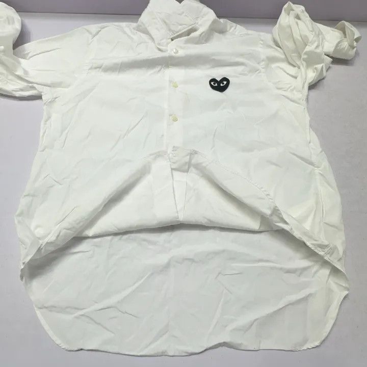 Comme des Garcons Comme des Garcons Play White Long Sleeve Shirt 0079 Size US XXS / EU 40 - 10 Thumbnail