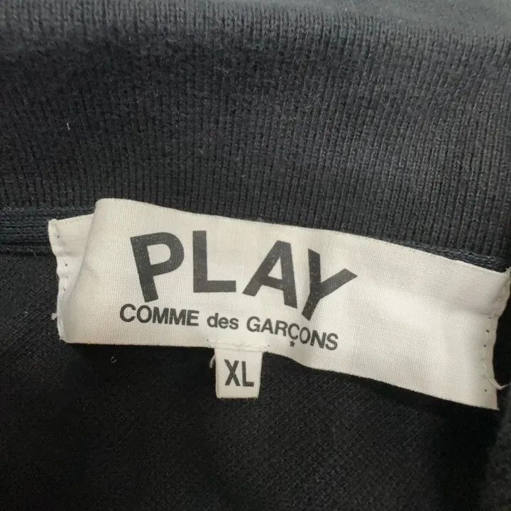 Comme des Garcons Comme des Garcons Play Black Heart Polo Shirt 0079 Size US XL / EU 56 / 4 - 2 Thumbnail
