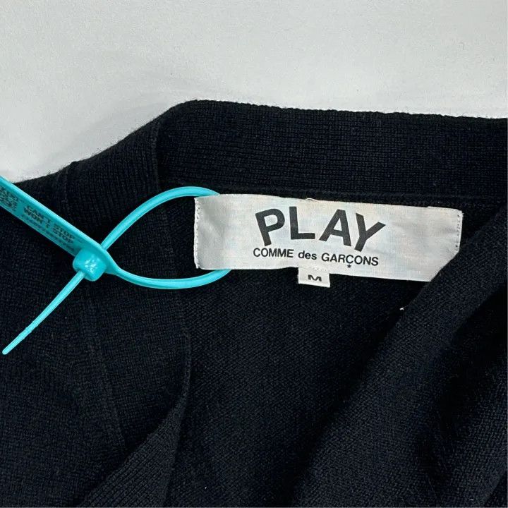 Comme des Garcons Comme des Garcons Play Black Knitted Cardigan 0079 Size US M / EU 48-50 / 2 - 2 Thumbnail