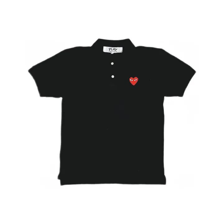 Comme des Garcons Comme des Garcons Play Black Heart Polo Shirt 0079 Size US M / EU 48-50 / 2 - 2 Thumbnail