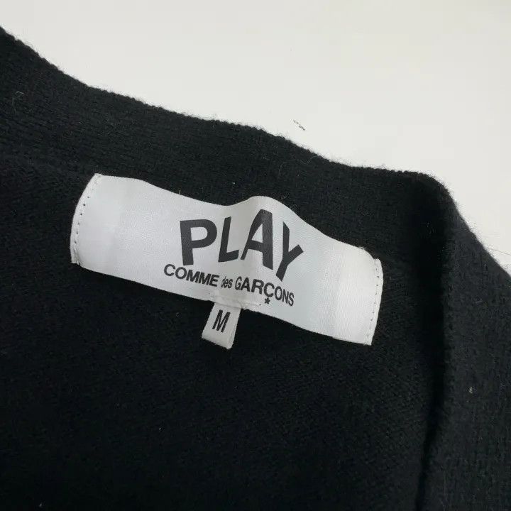 Comme des Garcons Comme des Garçons Play Black Heart Wool Cardigan 0079 Size US M / EU 48-50 / 2 - 2 Thumbnail