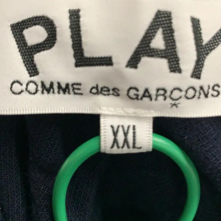 Comme des Garcons Comme des Garçons Play Navy Heart Polo Shirt 0079 Size US XXL / EU 58 / 5 - 2 Thumbnail