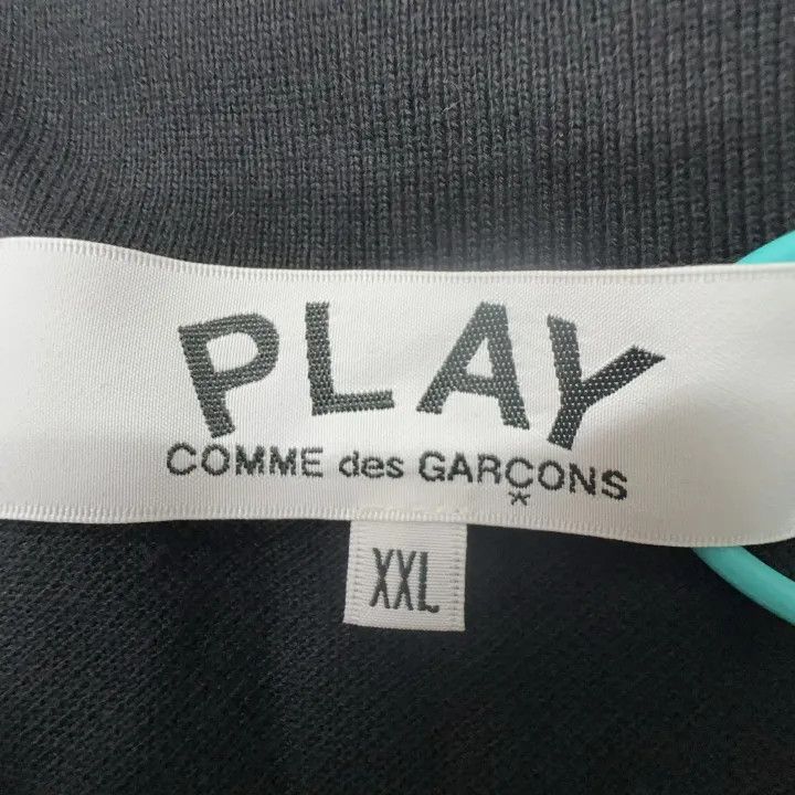 Comme des Garcons Comme des Garcons Play Black Short Sleeve Polo Shirt 0079 Size US XXL / EU 58 / 5 - 2 Thumbnail