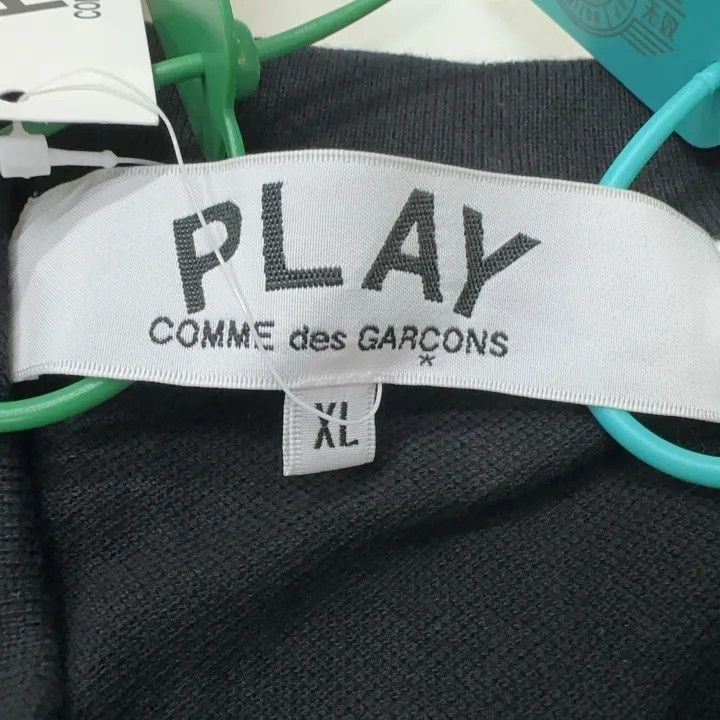 Comme des Garcons Comme des Garcons Play Black Short Sleeve Polo 0079 Size US XL / EU 56 / 4 - 2 Thumbnail