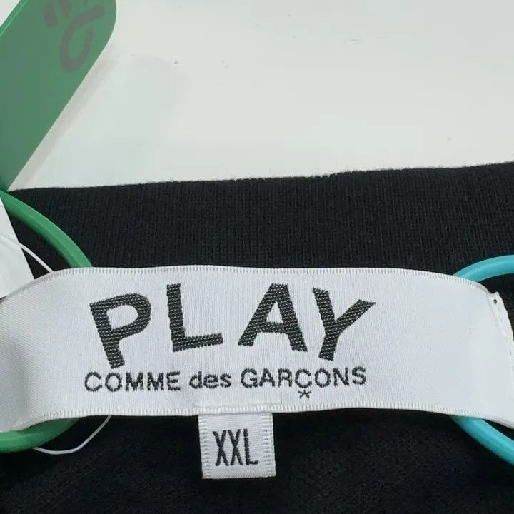 Comme des Garcons Comme des Garçons Play Black Short Sleeve Polo Shirt 0079 Size US XXL / EU 58 / 5 - 2 Thumbnail