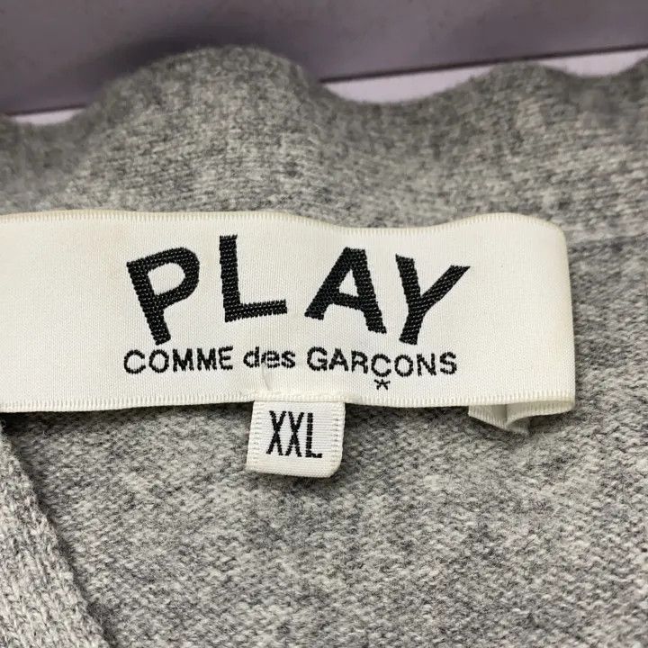 Comme des Garcons Comme des Garçons Play Gray Logo Cardigan 0079 Size US XXL / EU 58 / 5 - 5 Thumbnail