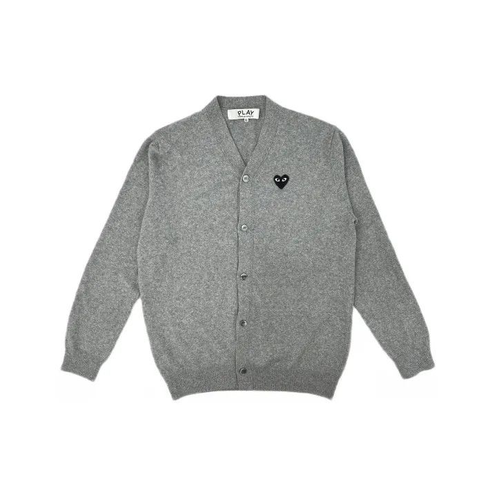 Comme des Garcons Comme des Garçons Play Gray Logo Cardigan 0079 Size US XXL / EU 58 / 5 - 2 Thumbnail