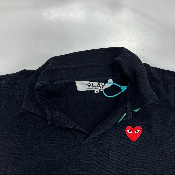 Comme des Garcons Comme des Garçons Play Red Heart Polo Shirt 0079 Size US XL / EU 56 / 4 - 4 Thumbnail