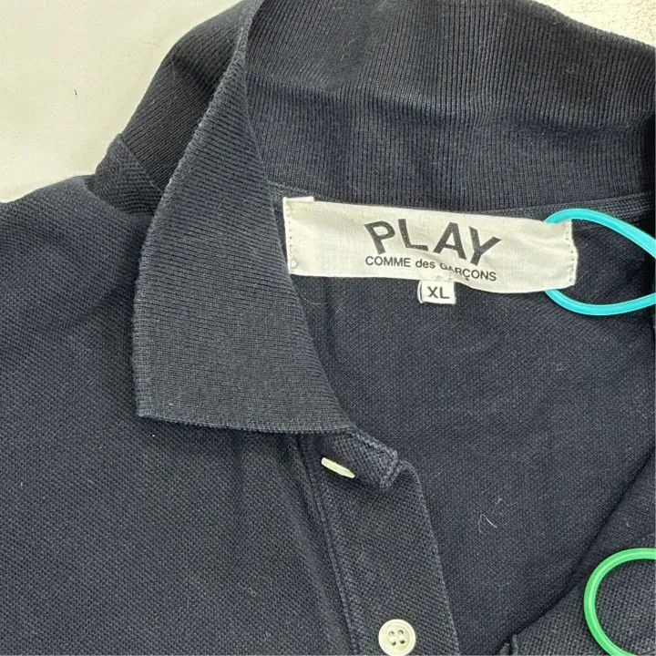 Comme des Garcons Comme des Garçons Play Red Heart Polo Shirt 0079 Size US XL / EU 56 / 4 - 2 Thumbnail