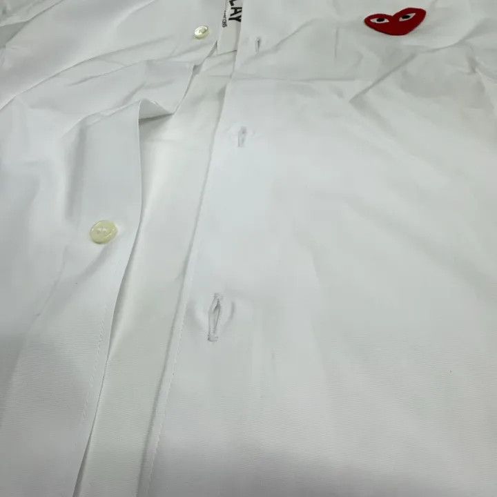 Comme des Garcons Comme des Garçons Play Red Emblem Button Down Shirt 0079 Size US L / EU 52-54 / 3 - 7 Thumbnail