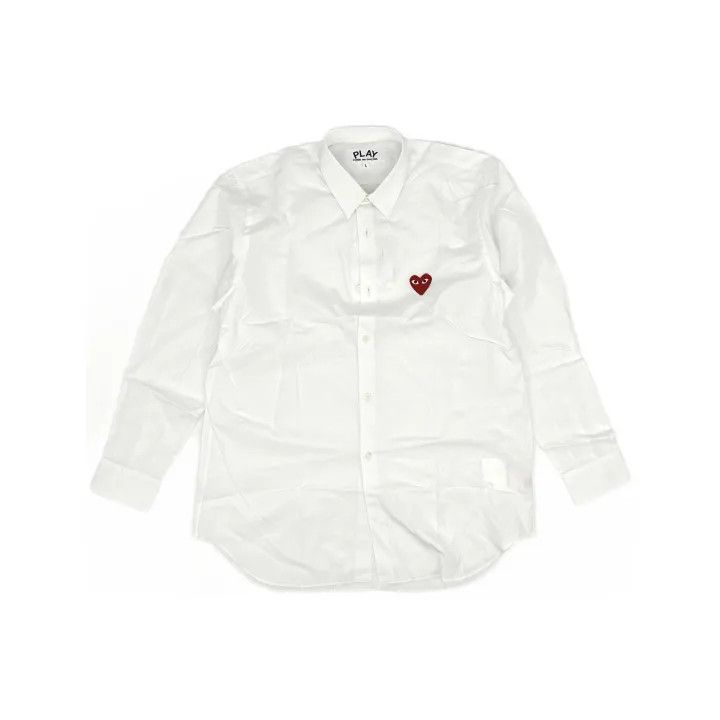 Comme des Garcons Comme des Garçons Play Red Emblem Button Down Shirt 0079 Size US L / EU 52-54 / 3 - 2 Thumbnail