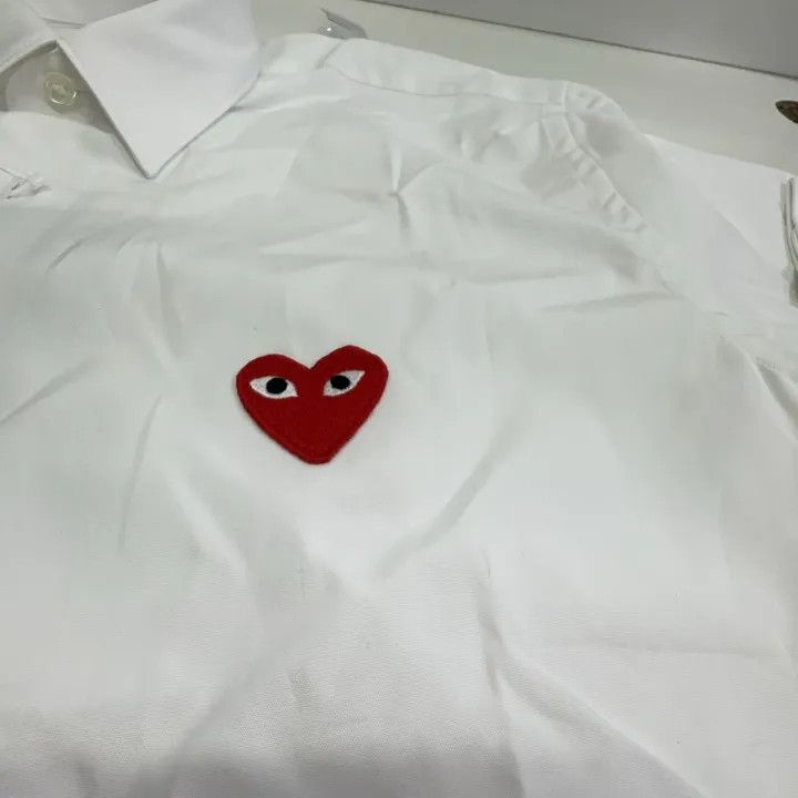 Comme des Garcons Comme des Garçons Play Red Emblem Button Down Shirt 0079 Size US L / EU 52-54 / 3 - 8 Thumbnail