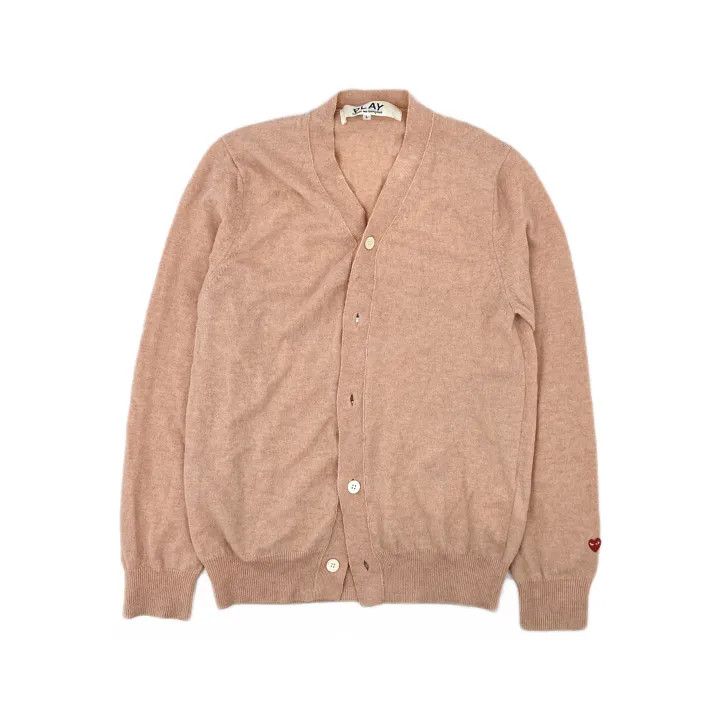 Comme des Garcons Comme des Garçons Play Pink V-Neck Long Sleeve Sweater 0079 Size US L / EU 52-54 / 3 - 2 Thumbnail