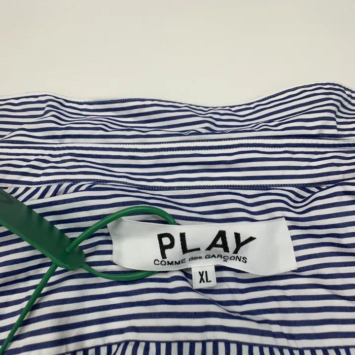 Comme des Garcons Comme des Garcons Play Striped Long Sleeve Shirt 0079 Size US XL / EU 56 / 4 - 2 Thumbnail