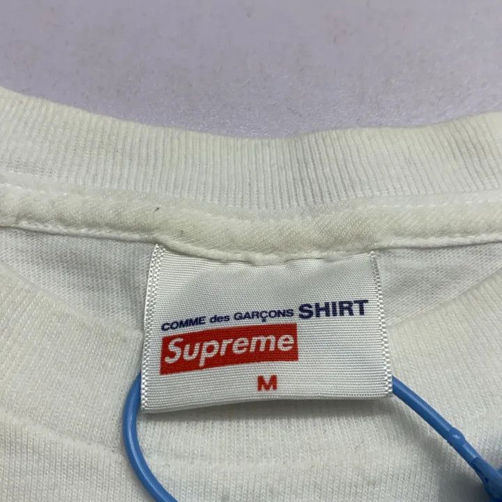 Comme des Garcons Supreme x CDG White Box Logo Tee 0079 Size US M / EU 48-50 / 2 - 3 Thumbnail