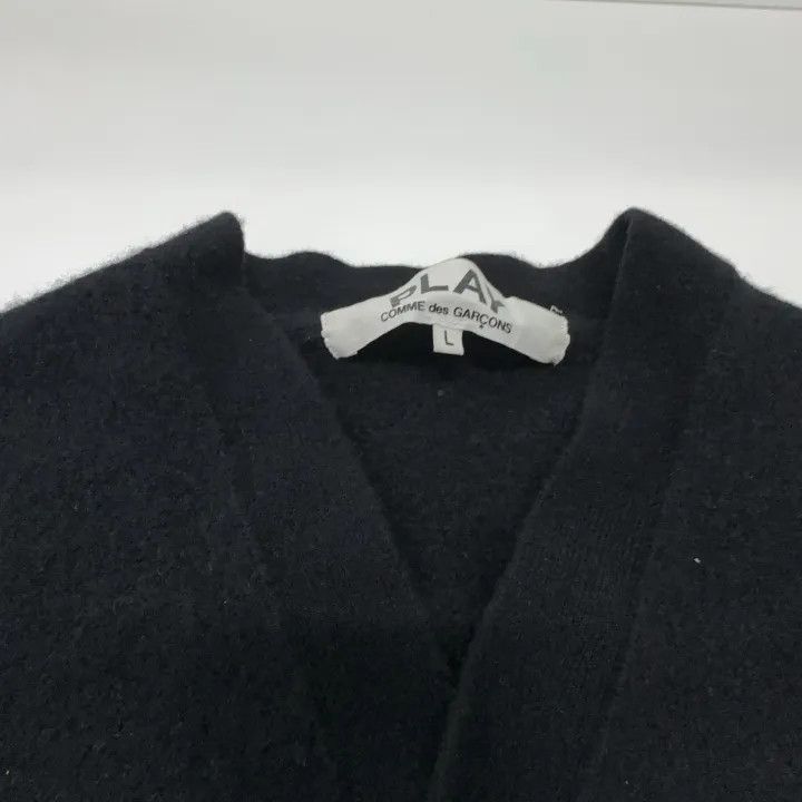 Comme des Garcons Comme des Garcons Play Black Wool Cardigan 0079 Size US L / EU 52-54 / 3 - 6 Thumbnail