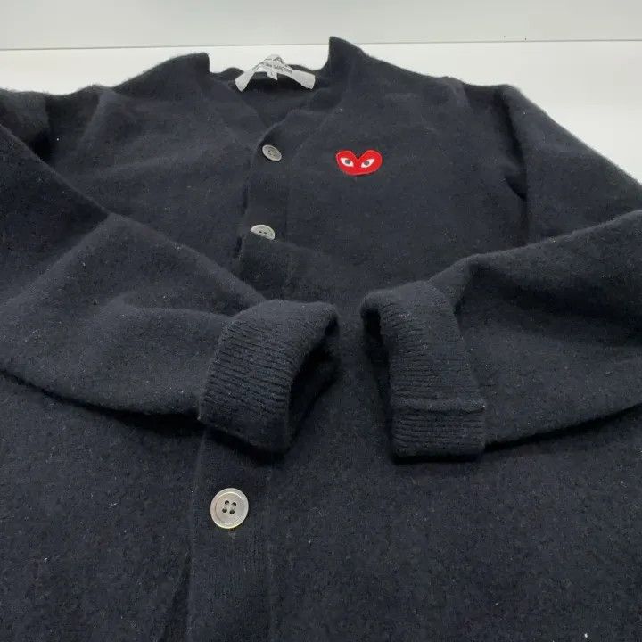 Comme des Garcons Comme des Garcons Play Black Wool Cardigan 0079 Size US L / EU 52-54 / 3 - 7 Thumbnail