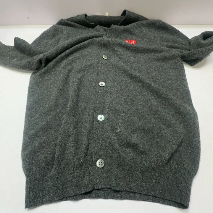 Comme des Garcons Comme des Garçons Play Gray Wool Cardigan 0079 Size US L / EU 52-54 / 3 - 9 Thumbnail
