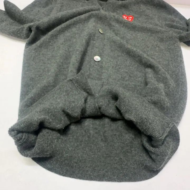Comme des Garcons Comme des Garçons Play Gray Wool Cardigan 0079 Size US L / EU 52-54 / 3 - 10 Thumbnail