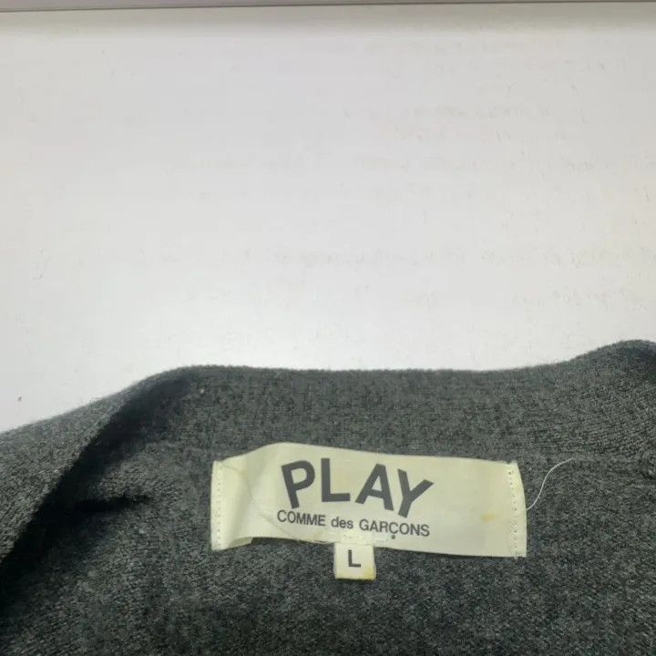 Comme des Garcons Comme des Garçons Play Gray Wool Cardigan 0079 Size US L / EU 52-54 / 3 - 5 Thumbnail