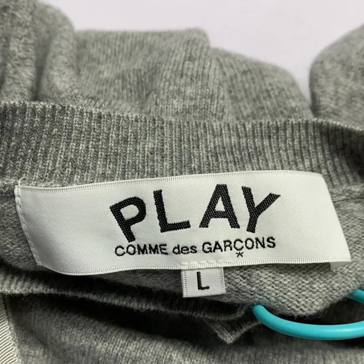 Comme des Garcons Comme des Garcons Play Gray Heart Cardigan 0079 Size US L / EU 52-54 / 3 - 4 Thumbnail