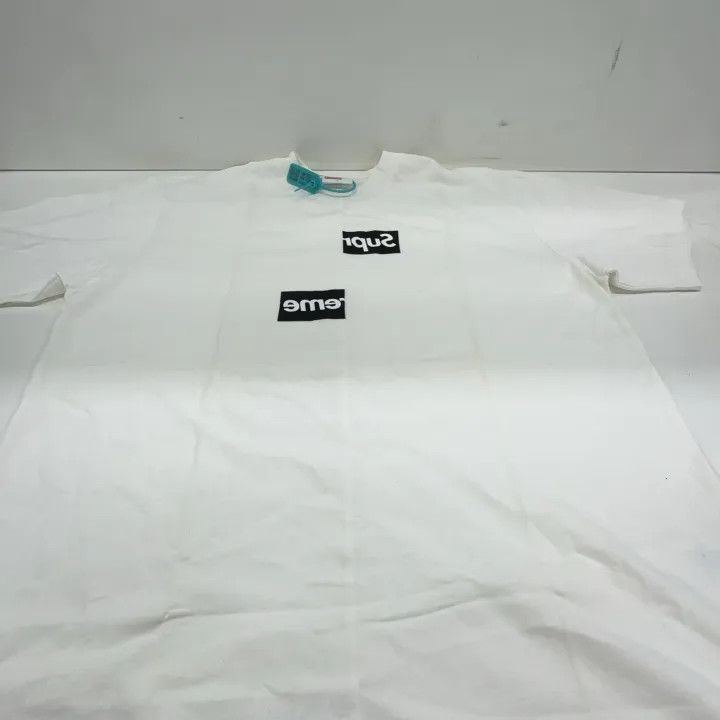 Supreme Supreme x Comme des Garcons Split Logo Tee 0079 Size US L / EU 52-54 / 3 - 6 Thumbnail