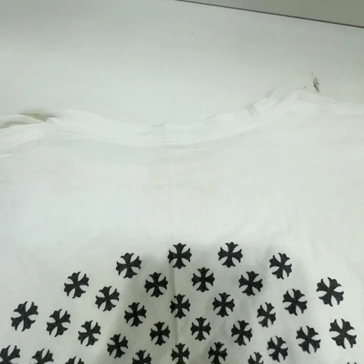 Chrome Hearts Stylish Casual Cross Print T-Shirt 0079