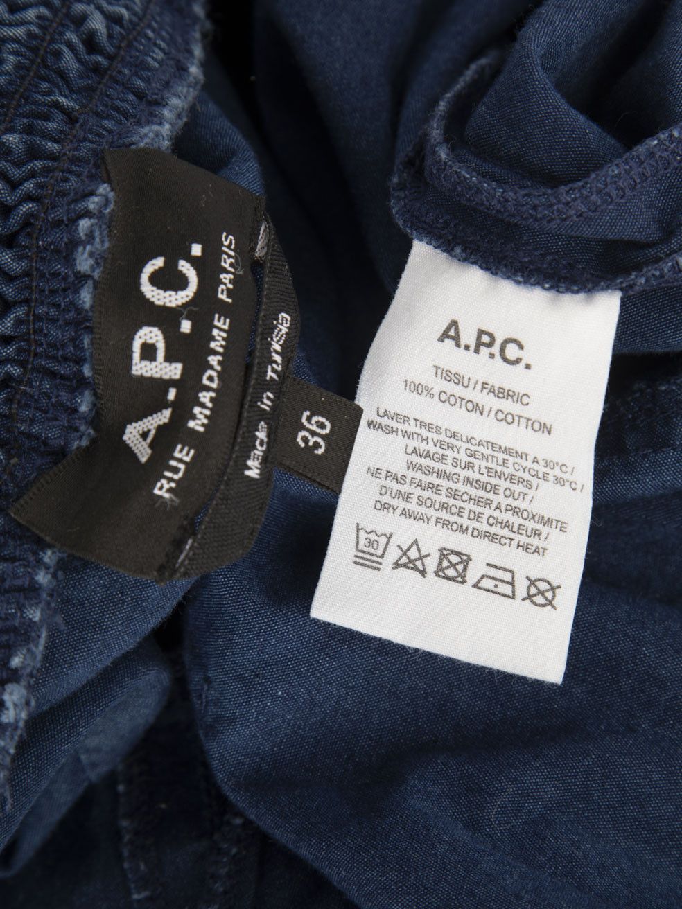 A.P.C. Blue Long Sleeve Belted Jumpsuit Size 27" / US 4 / IT 40 - 4 Thumbnail