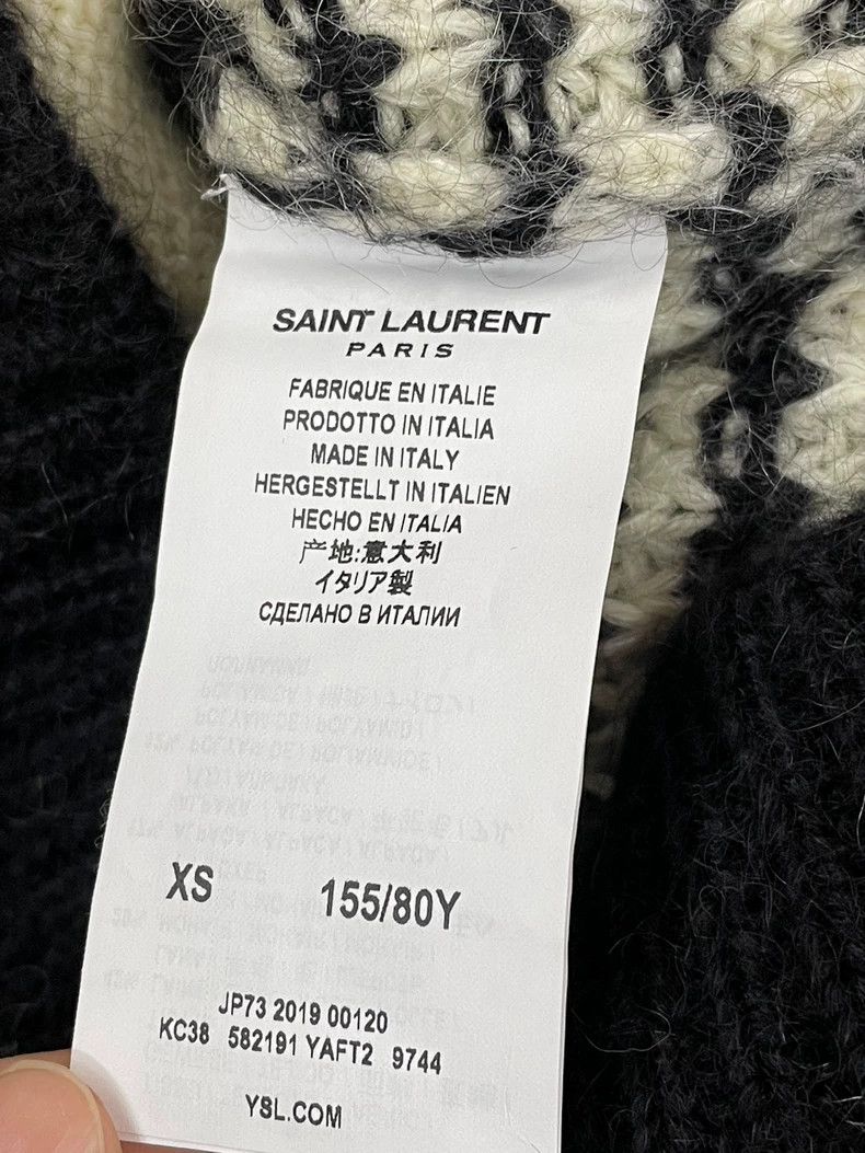 Saint Laurent Paris black and white striped hooded sweater Size US XS / EU 42 / 0 - 5 Thumbnail
