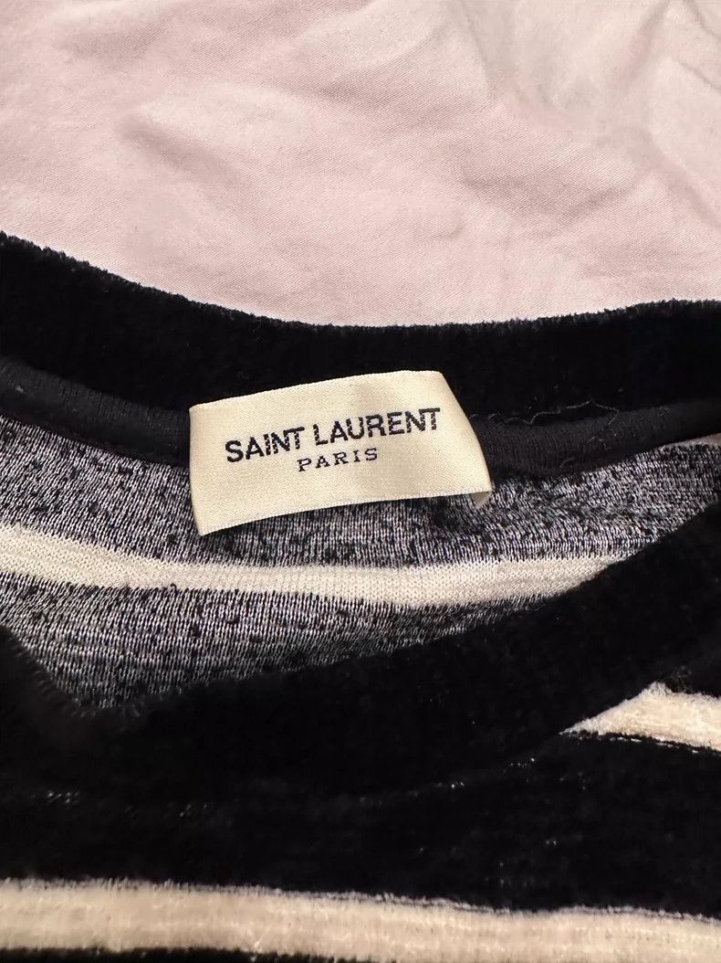 Yves Saint Laurent velvet striped knit top size S Size US S / EU 44-46 / 1 - 4 Thumbnail