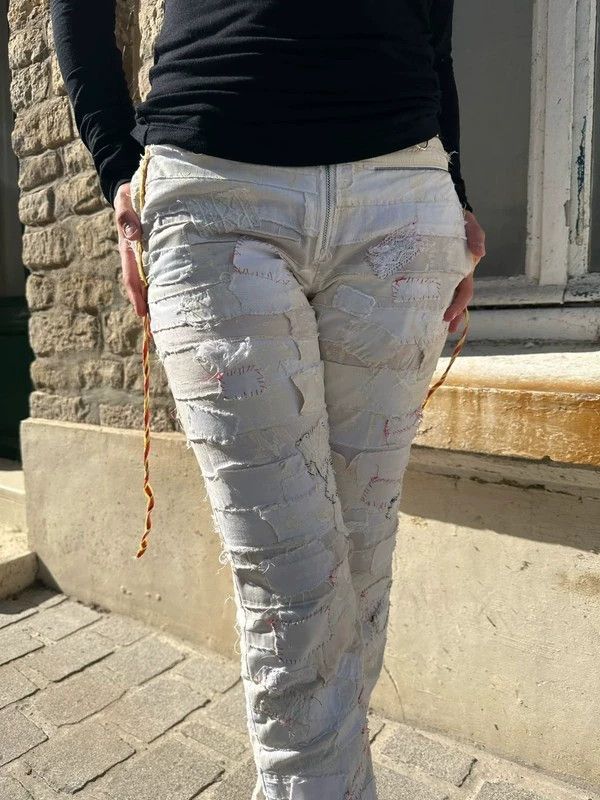Undercover unique white denim pants with orange accents Size US 30 / EU 46 - 7 Thumbnail