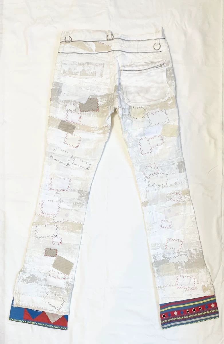 Undercover unique white denim pants with orange accents Size US 30 / EU 46 - 2 Thumbnail