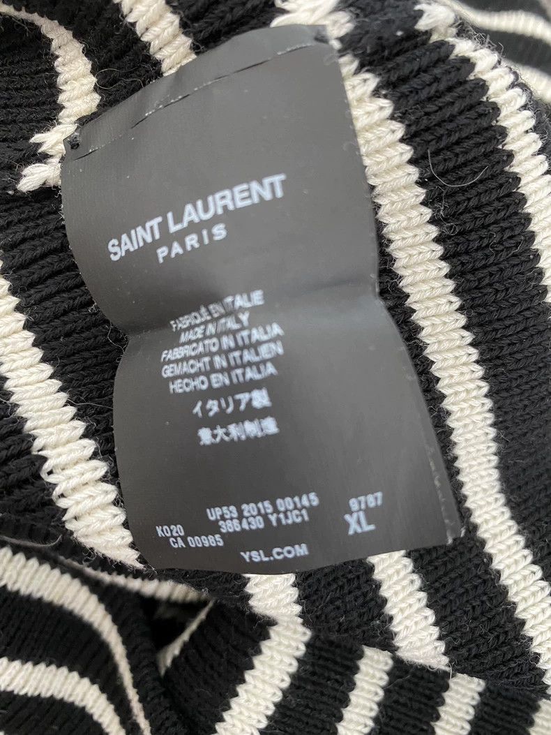 Saint Laurent Paris black and white striped turtleneck sweater Size US XL / EU 56 / 4 - 5 Thumbnail
