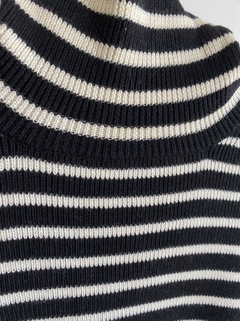 Saint Laurent Paris black and white striped turtleneck sweater Size US XL / EU 56 / 4 - 3 Thumbnail