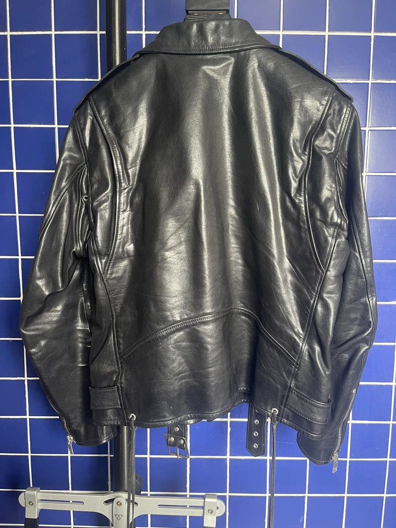 Saint Laurent Paris black oiled calf leather biker jacket Size US XXL / EU 58 / 5 - 2 Thumbnail