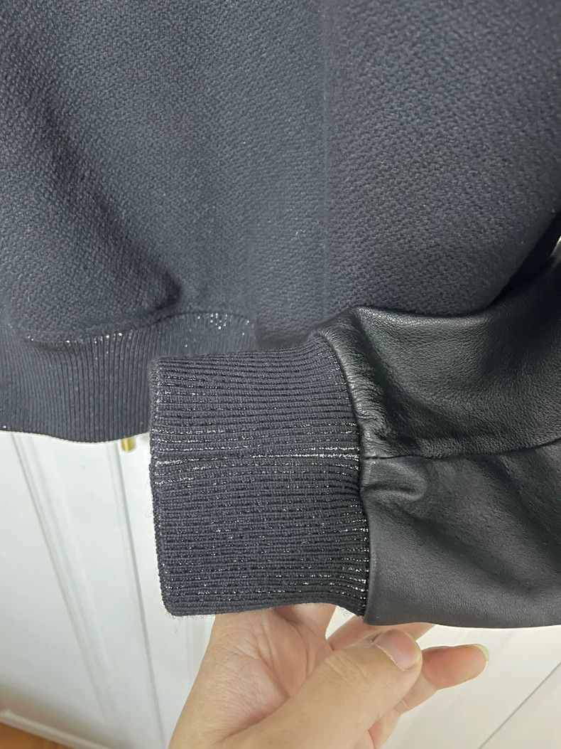 Yves Saint Laurent ysl black leather varsity bomber jacket Size US L / EU 52-54 / 3 - 4 Thumbnail
