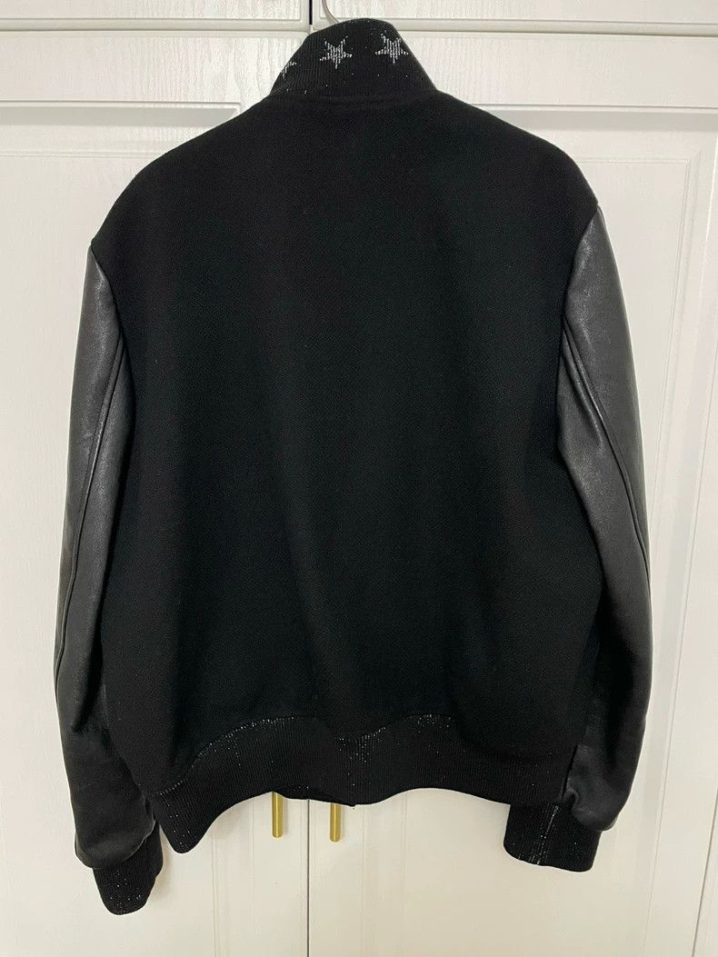 Yves Saint Laurent ysl black leather varsity bomber jacket Size US L / EU 52-54 / 3 - 3 Thumbnail