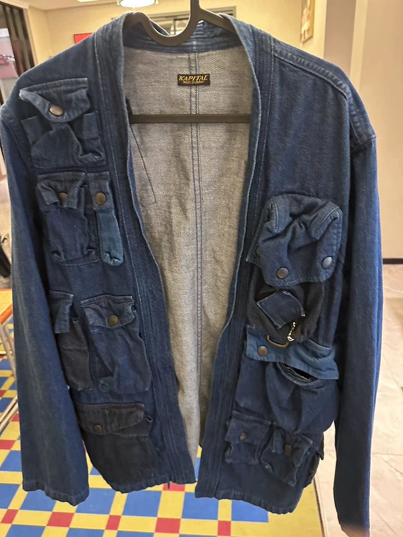 Kapital kapital denim cardigan with pockets Size US L / EU 52-54 / 3 - 2 Thumbnail