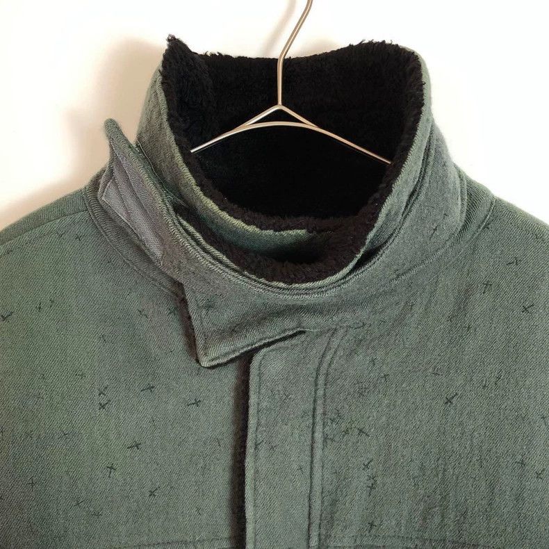 Undercover UNDERCOVER 2002AW Cross Print Fleece Coat Size US M / EU 48-50 / 2 - 2 Thumbnail
