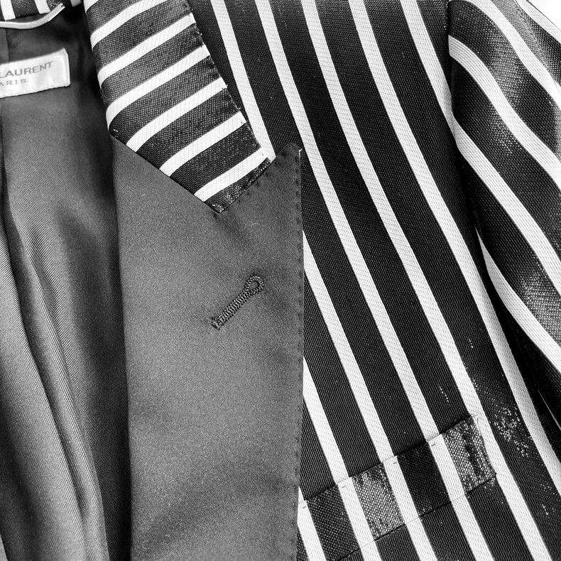 Saint Laurent Paris saint laurent black and white striped blazer Size US L / EU 52-54 / 3 - 5 Thumbnail