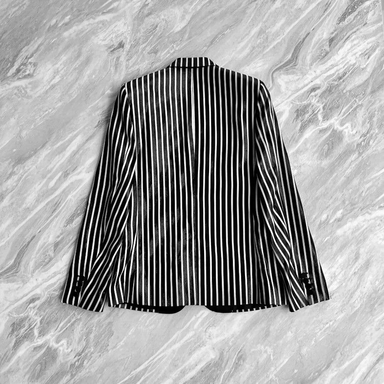 Saint Laurent Paris saint laurent black and white striped blazer Size US L / EU 52-54 / 3 - 3 Thumbnail