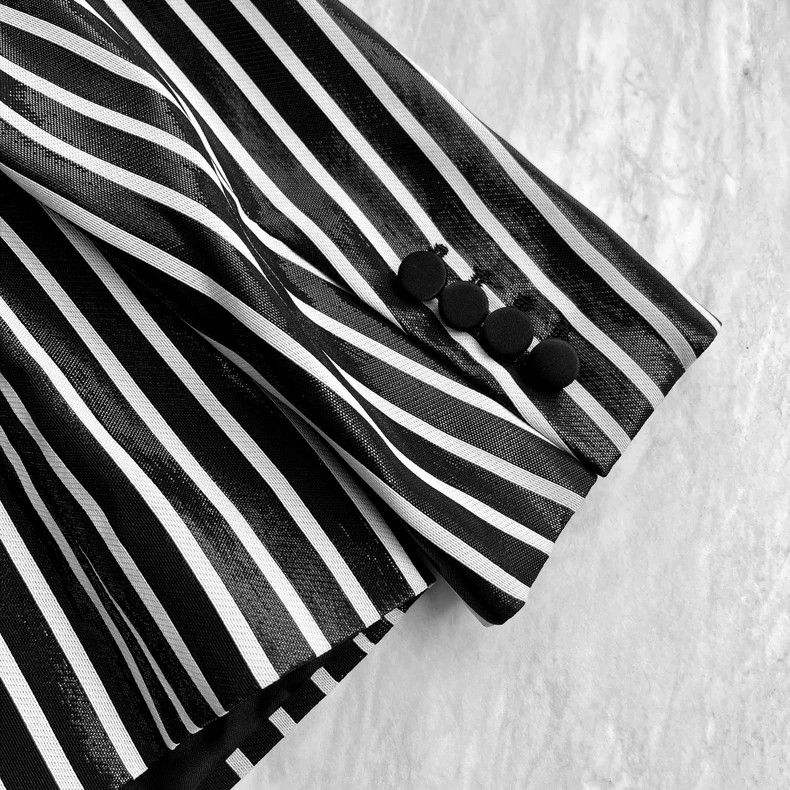 Saint Laurent Paris saint laurent black and white striped blazer Size US L / EU 52-54 / 3 - 8 Thumbnail