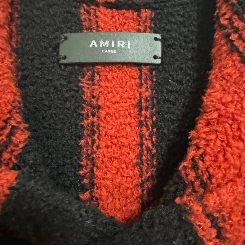 Amiri amiri red and black striped hoodie Size US L / EU 52-54 / 3 - 2 Thumbnail