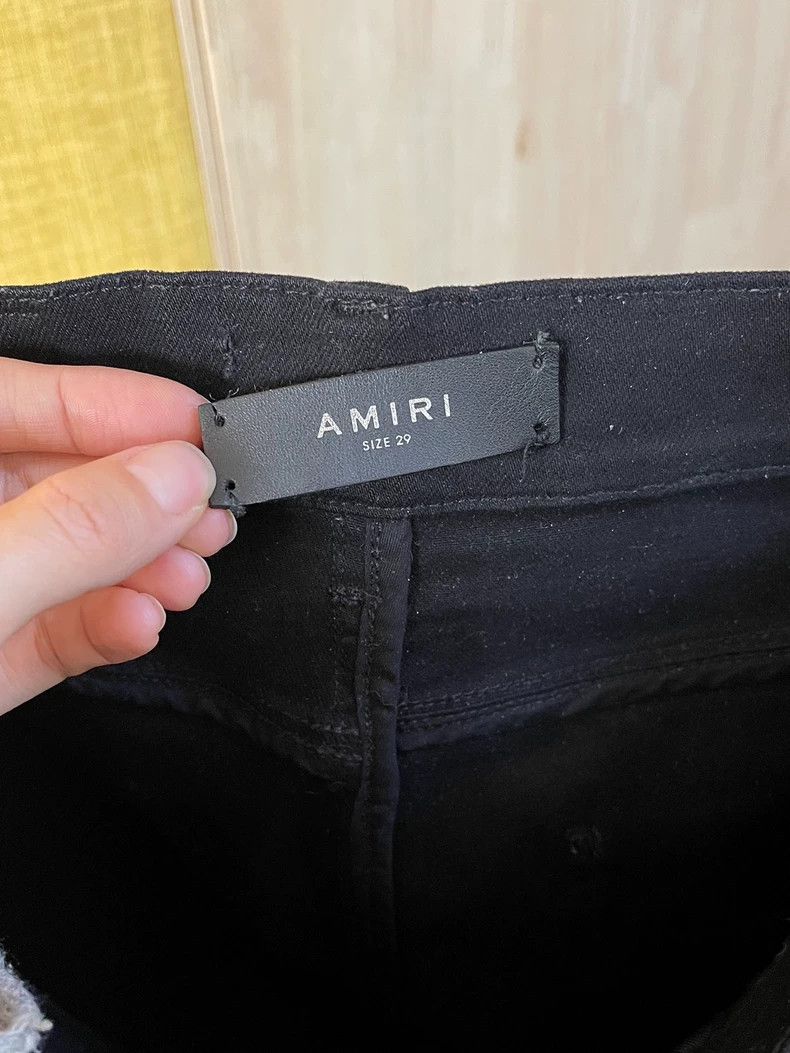 Amiri amiri distressed black denim pants for men Size US 29 - 2 Thumbnail