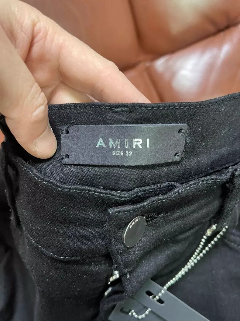 Amiri amiri black denim jeans with paint splatter Size US 32 / EU 48 - 4 Thumbnail