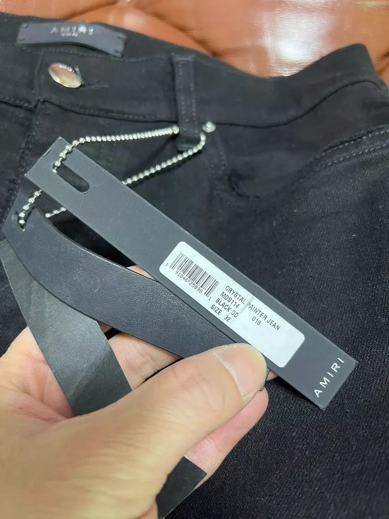 Amiri amiri black denim jeans with paint splatter Size US 32 / EU 48 - 3 Thumbnail