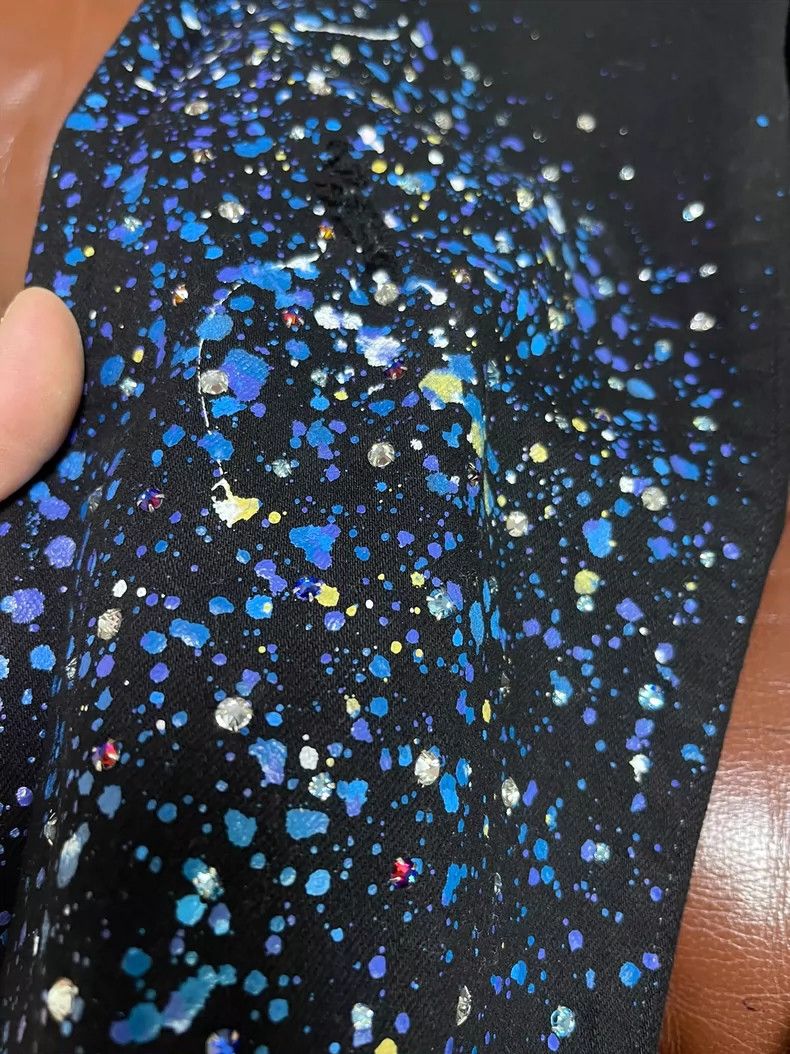 Amiri amiri black denim jeans with paint splatter Size US 32 / EU 48 - 6 Thumbnail